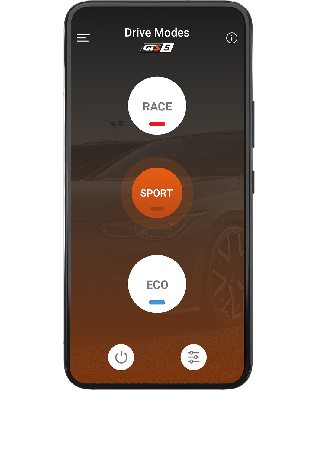 RaceChip App σε smartphone